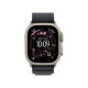 Apple Watch Ultra 3 GPS + LTE, 49mm Natural Titanium Case with Black Alpine Loop - Small
