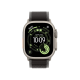Apple Watch Ultra 3 GPS + LTE, 49mm Natural Titanium Case with Black/Charcoal Trail Loop - S/M