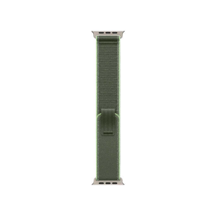 Apple Watch Ultra 3 GPS + LTE, 49mm Natural Titanium Case with Green/Neon Trail Loop - S/M