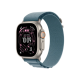 Apple Watch Ultra 3 GPS + LTE, 49mm Natural Titanium Case with Light Blue Alpine Loop - Medium