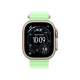 Apple Watch Ultra 3 GPS + LTE, 49mm Natural Titanium Case with Neon Green Ocean Band