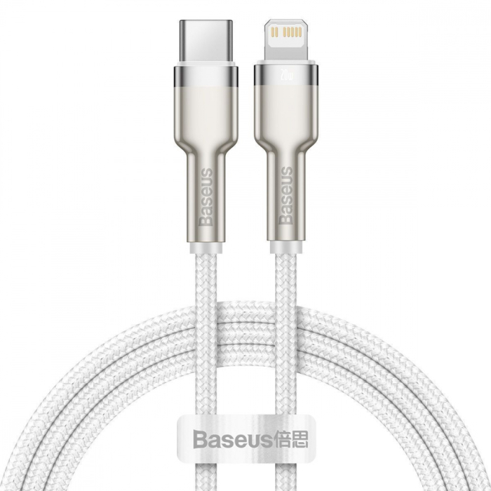 Кабель Baseus Cafule Metal Type-C to Lightning PD 20W (1m) white