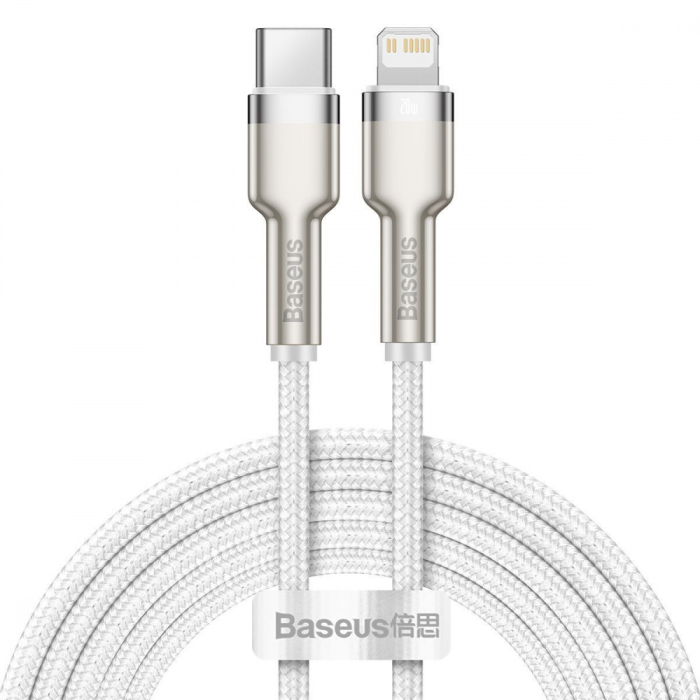 Кабель Baseus Cafule Metal Type-C to Lightning PD 20W (2m) white