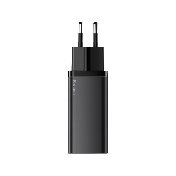 МЗП Baseus GaN2 Lite Quick Charger 65W (1 Type-C + 1 USB) black